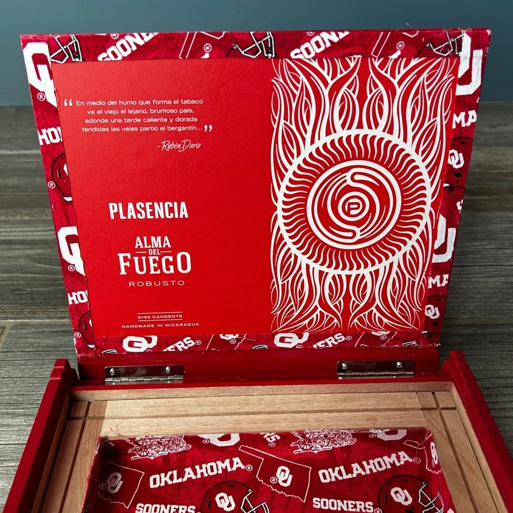 Custom‎ OU Cigar Box Plasencia Handmade Cigar Box Nicaragua